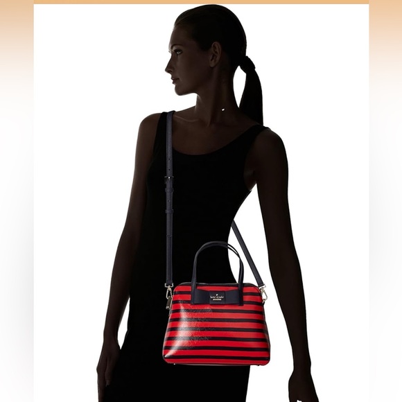 kate spade new york Julia Street Stripe Maise Satchel Bag - Picture 4 of 16